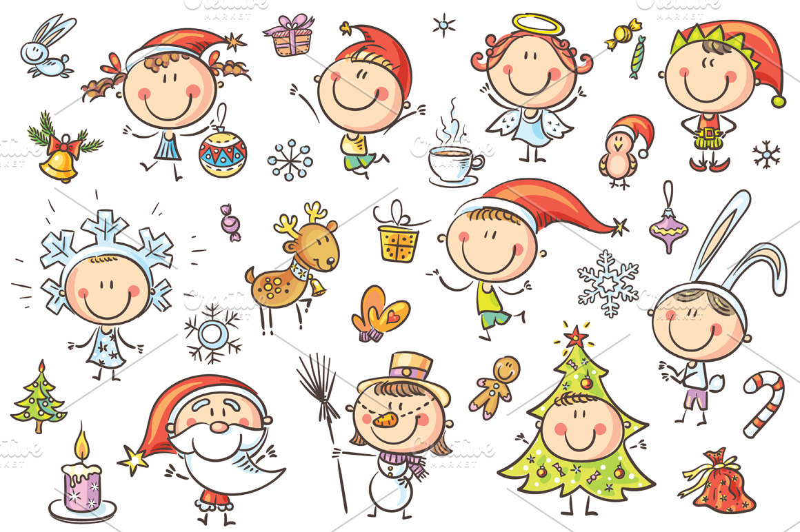 Christmas Kids | Decorative Illustrations ~ Creative Market