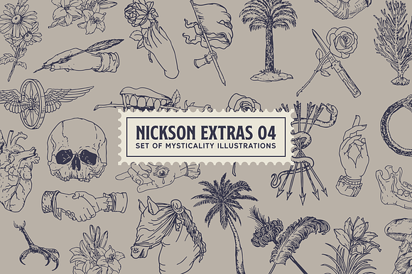 S S Nickson Font Bundle Display Fonts Creative Market