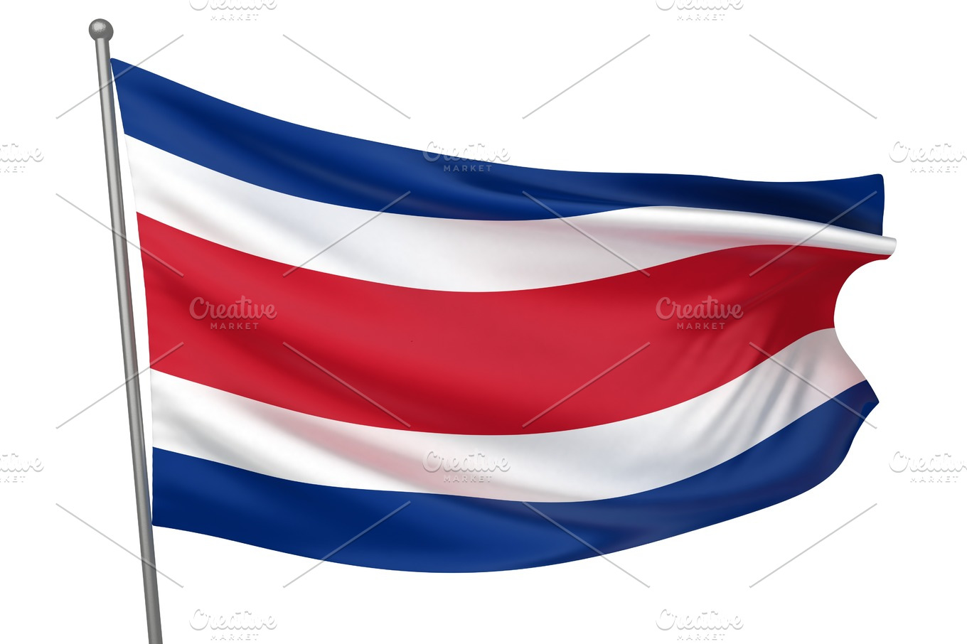 Costa Rica National Flag | Abstract Stock Photos ~ Creative Market