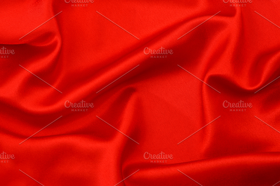 Red silk close up background.  Abstract Stock Photos ~ Creative Market