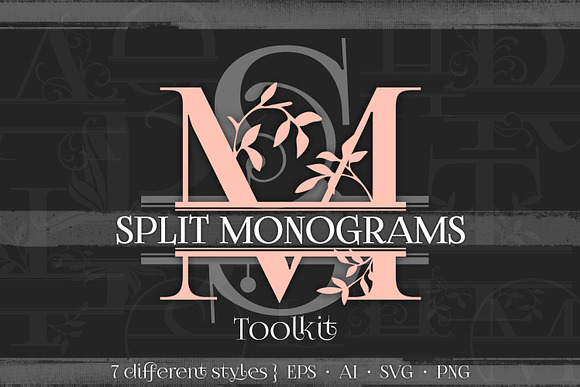 Download Split Monograms Vector Toolkit Pre Designed Photoshop Graphics Creative Market