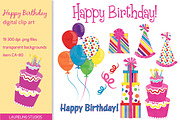 Happy Birthday clip art | Illustrations ~ Creative Market