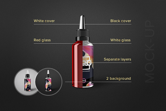 Download E Liquid Bottle Mockup Vape Creative Photoshop Templates Creative Market