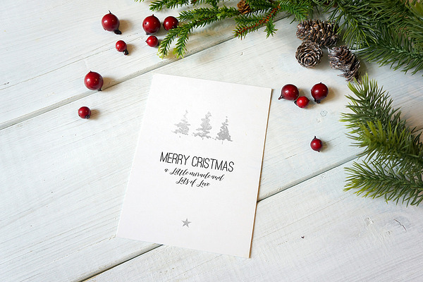 Download Christmas Card Mockup Photos Graphics Fonts Themes Templates Creative Market PSD Mockup Templates