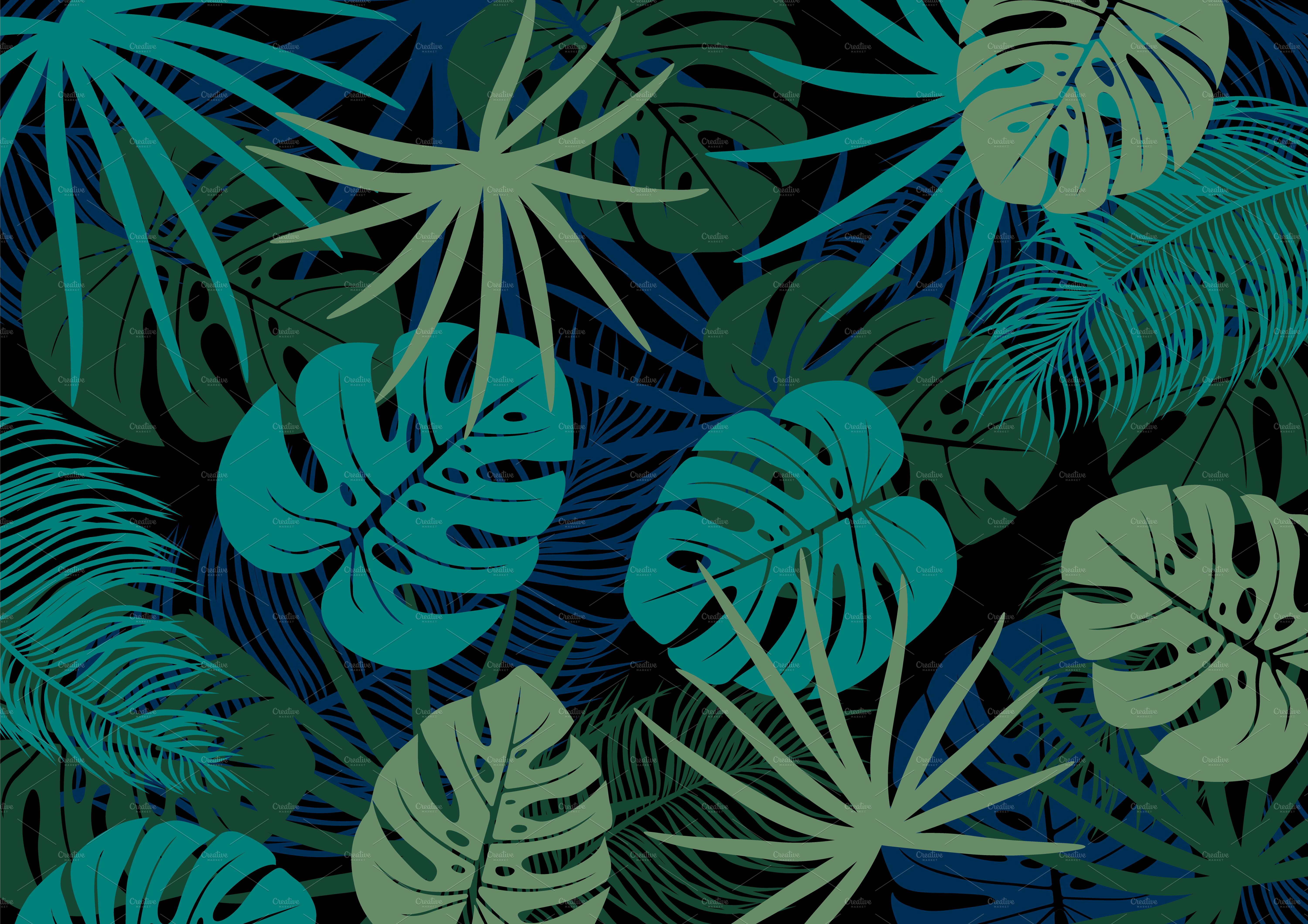 Tropical leaves background | Pre-Designed Illustrator Graphics ...