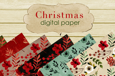 Pink Christmas Digital Paper, scrapbook backgrounds by La Boutique dei  Colori