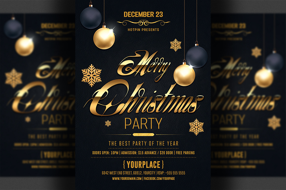 Classy Christmas Flyer Template | Flyer Templates ~ Creative Market