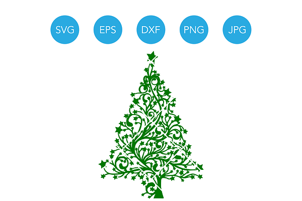 Christmas Tree Svg Cricut Silhouette Pre Designed Illustrator Graphics Creative Market