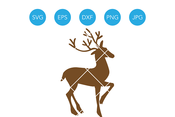 Download Reindeer Heart Svg File For Cricut Pre Designed Illustrator Graphics Creative Market