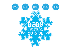 Download Baby It S Cold Outside Snowman Pre Designed Illustrator Graphics Creative Market