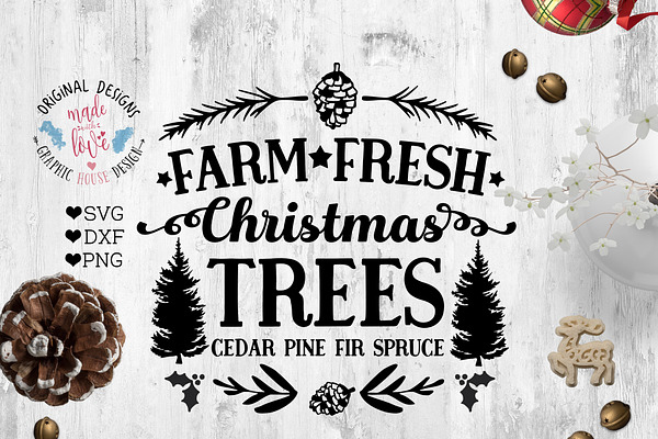 Download Farm Fresh Christmas Trees Pre Designed Illustrator Graphics Creative Market Yellowimages Mockups