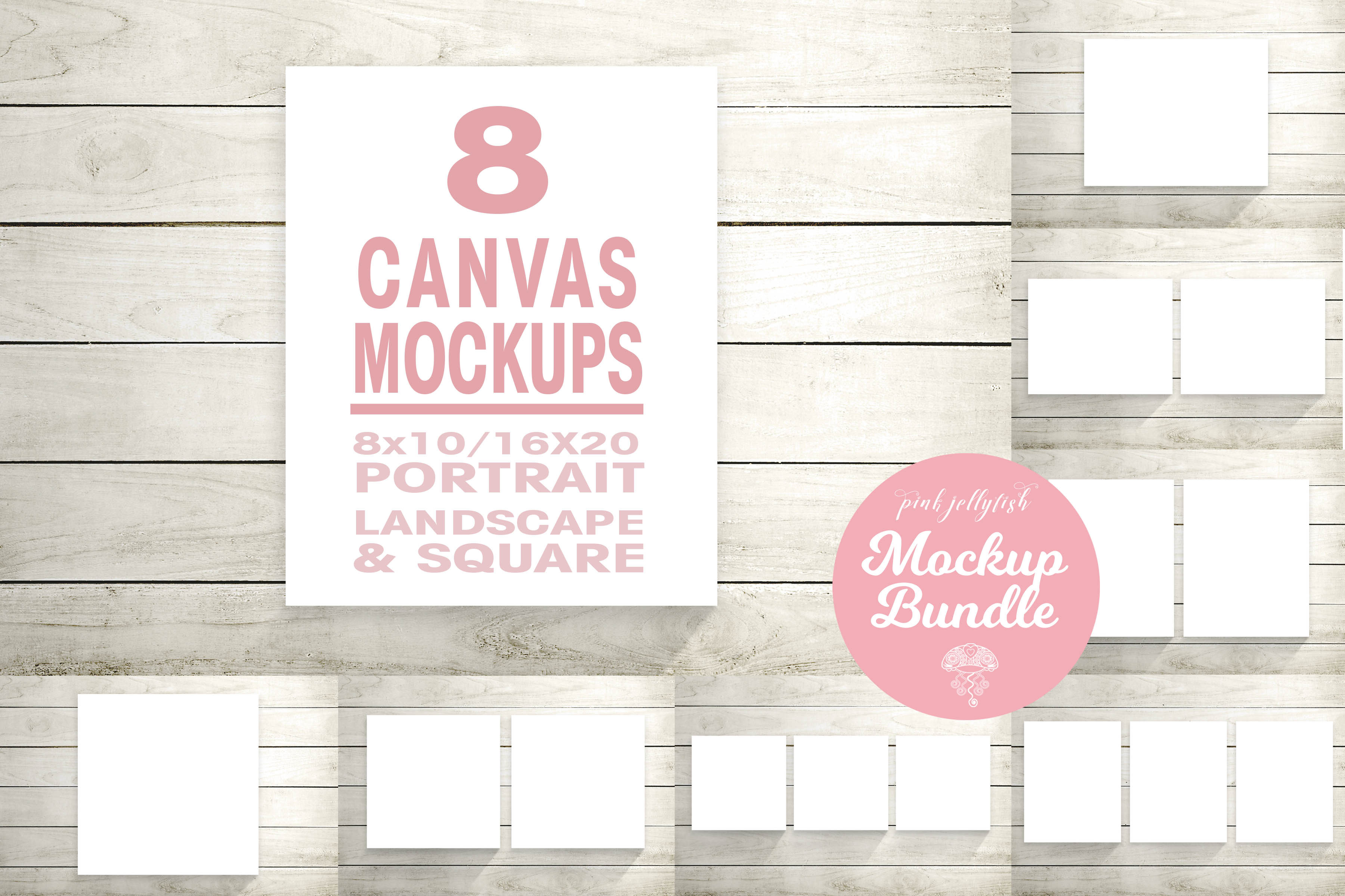 Download Canvas Mockup Bundle Scandinavian Creative Print Mockups Creative Market PSD Mockup Templates