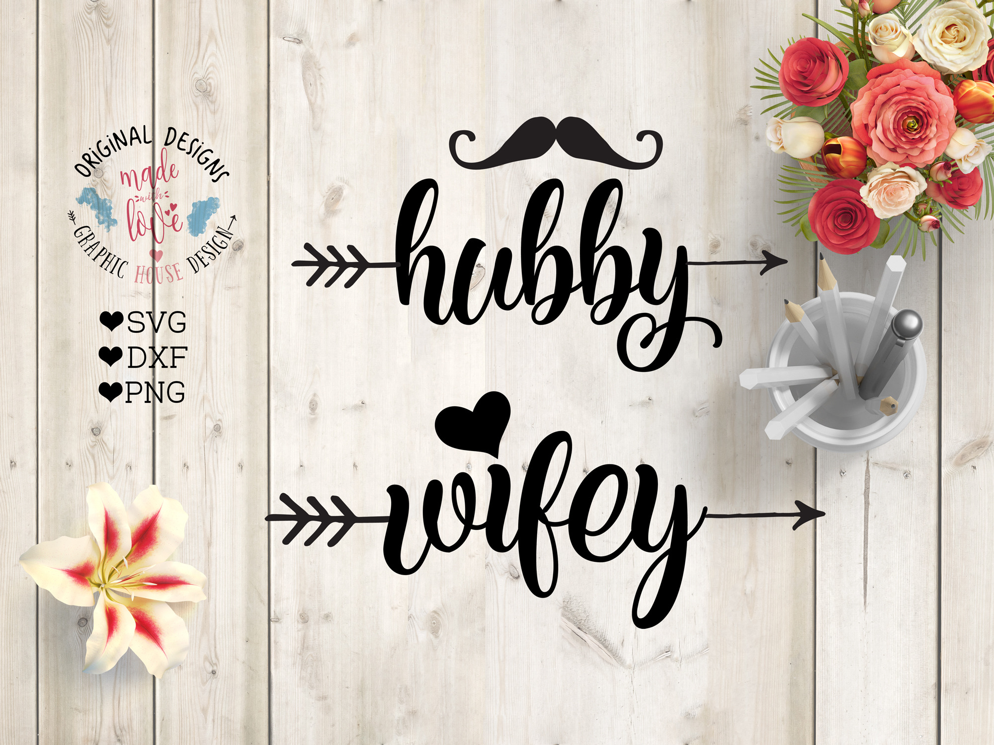 hubby-wifey-cutting-file-illustrations-creative-market