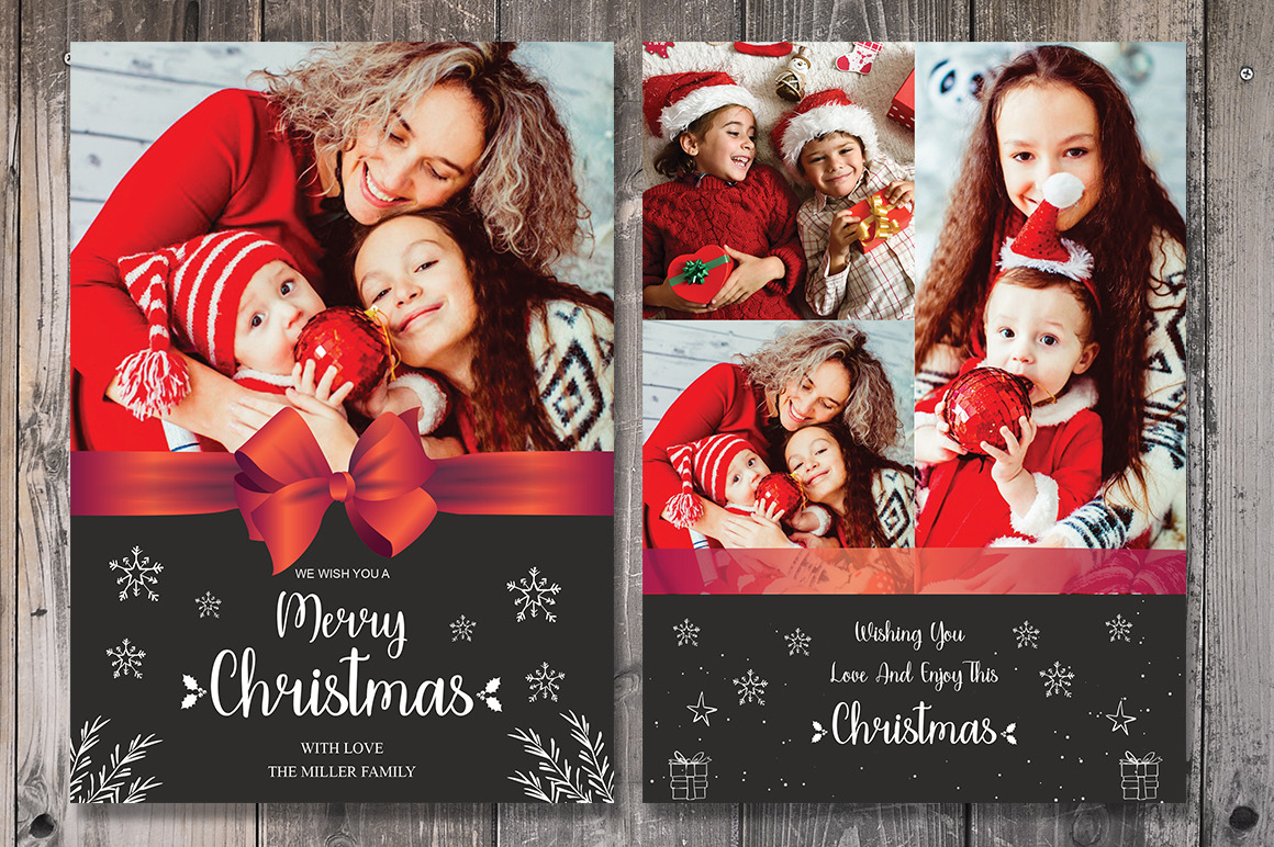 Christmas Card Template | Photoshop Templates ~ Creative Market