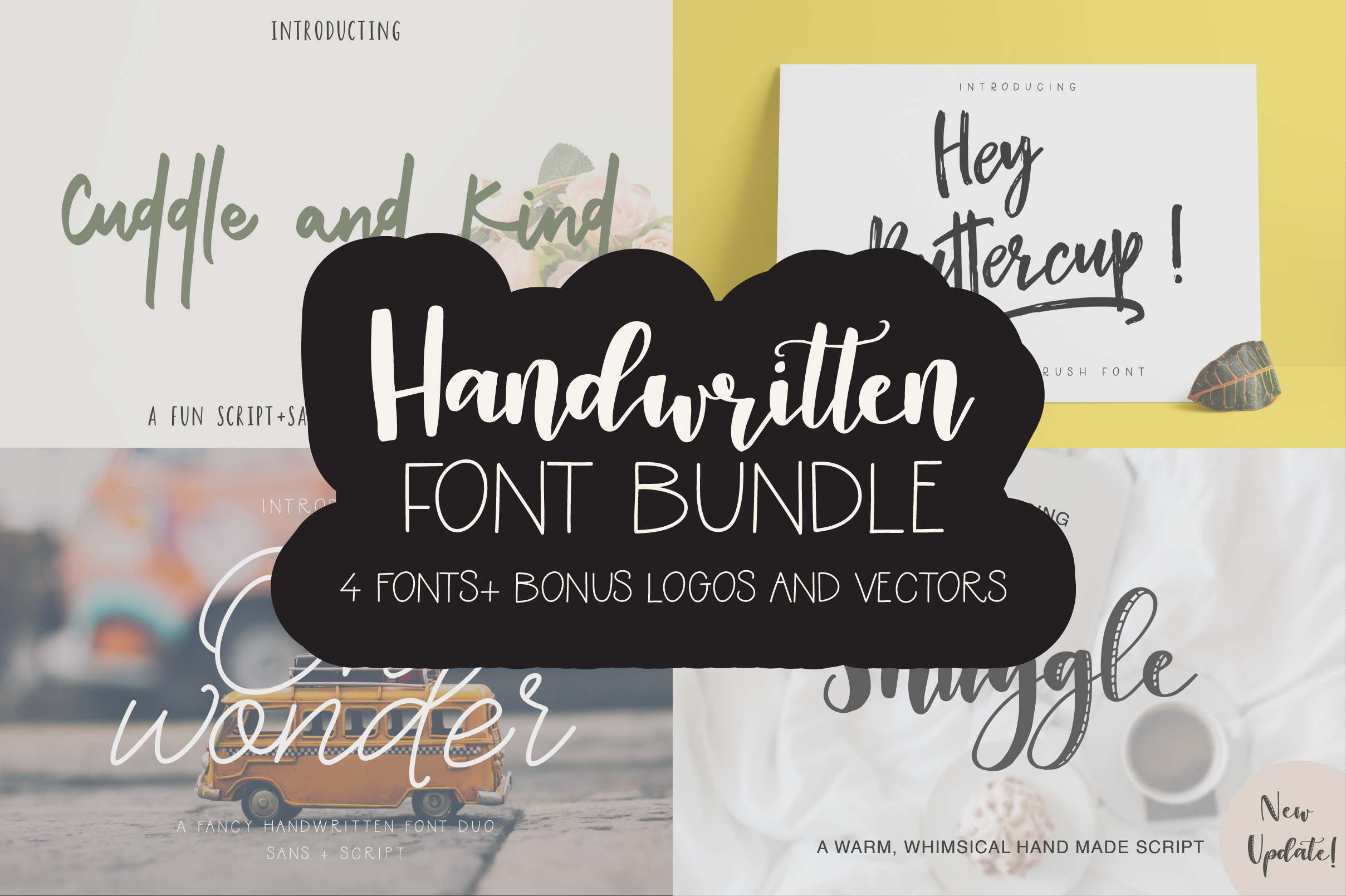 Download Handwritten Font Bundle Stunning Script Fonts Creative Market