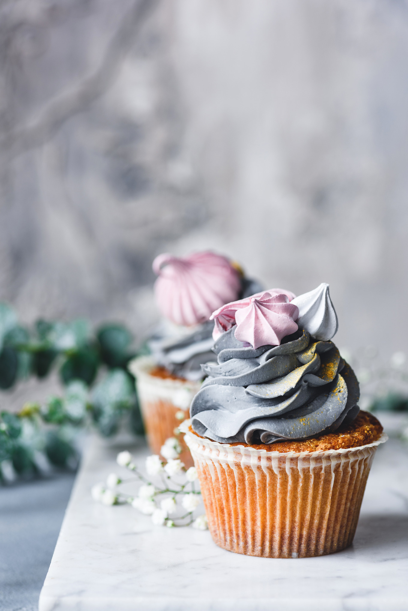 Pastel color cupcakes with cream | Food Images ~ Creative Market