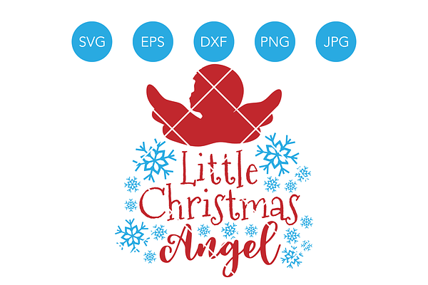 Download Little Christmas Angel Svg Dxf Eps Pre Designed Illustrator Graphics Creative Market PSD Mockup Templates