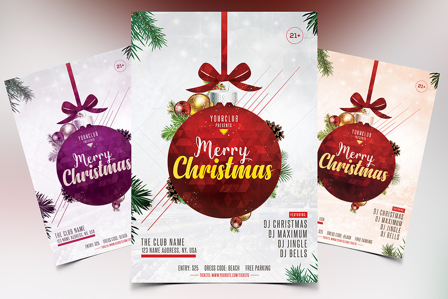 christmas flyer 2018 free download adobe illustrator