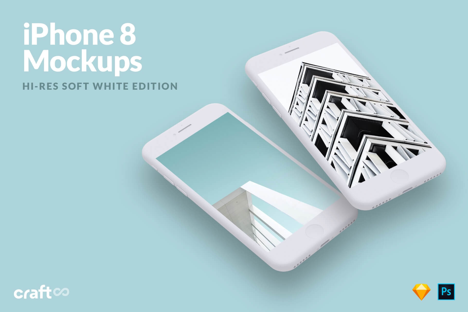 Download Iphone 8 Mockups Creative Photoshop Templates Creative Market