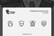 72 Avatar icons vector people collection By NikoDzhi Art