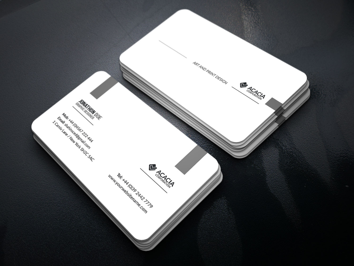 D-4 Business Card | Business Card Templates ~ Creative Market