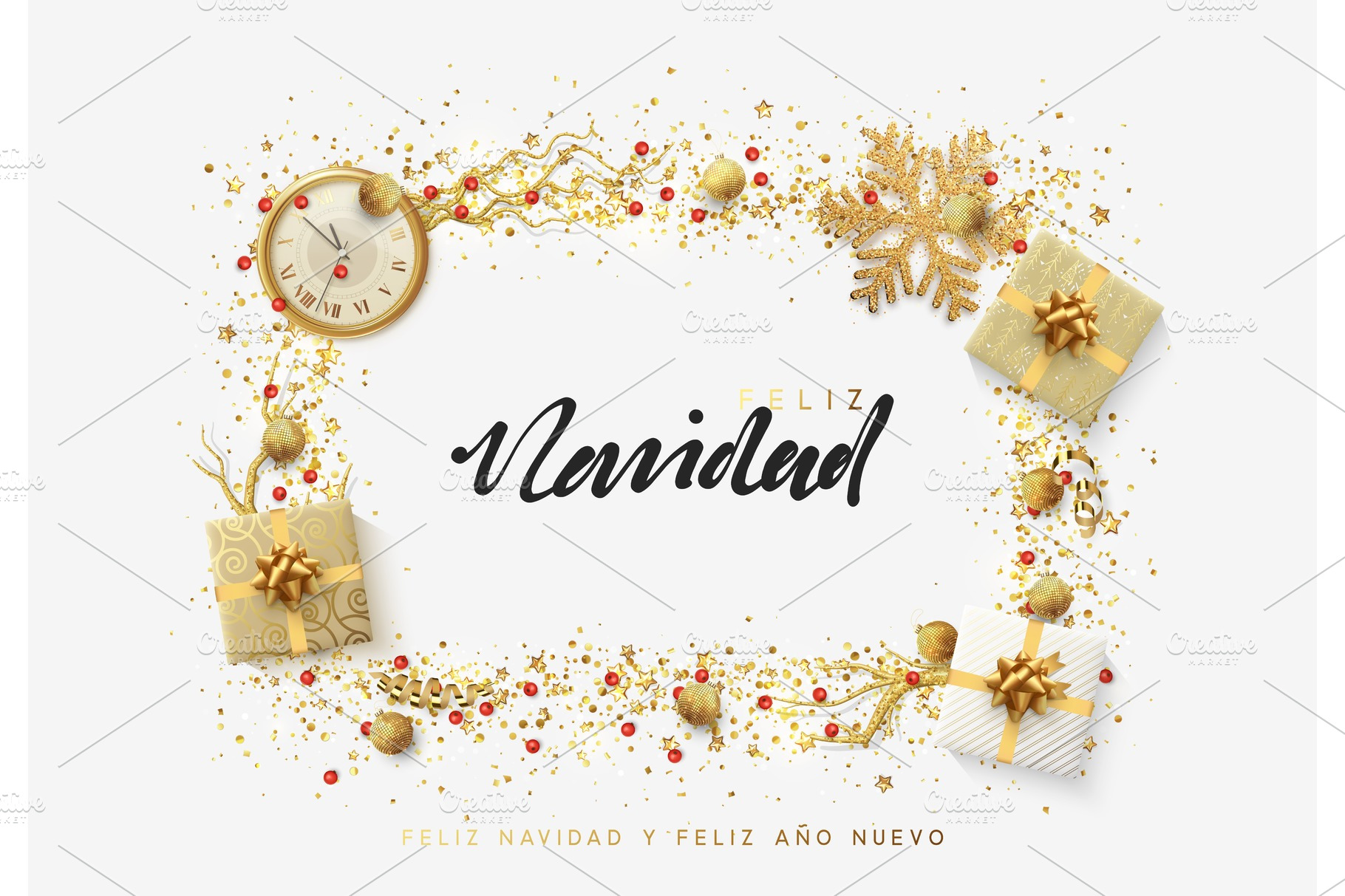 Feliz Navidad. | Pre-Designed Illustrator Graphics ~ Creative Market