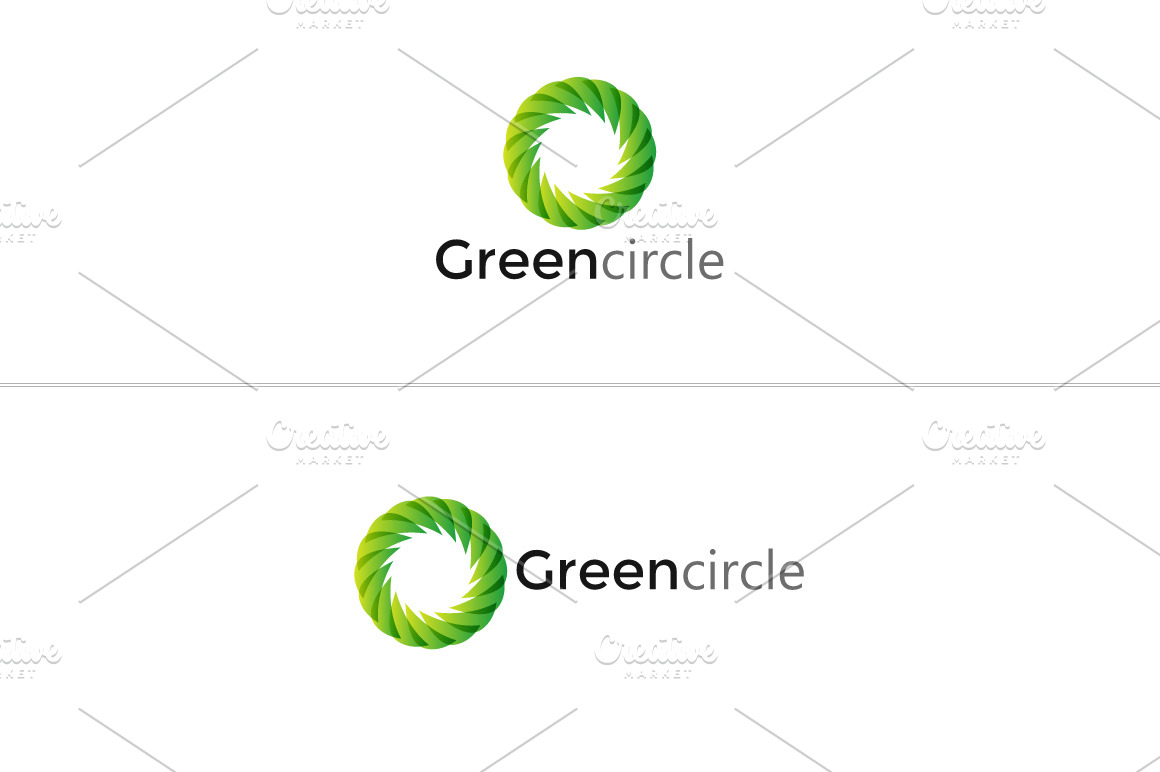 Green Circle Logo | Creative Illustrator Templates ~ Creative Market