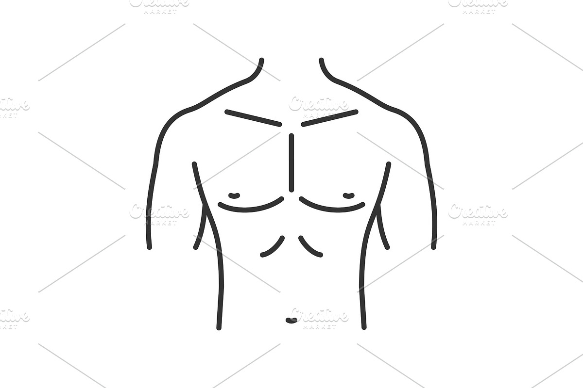 Chest human. Мужская грудь рисунок. Торс человека иконка. Торс мужчины рисунок карандашом. Мужской торс раскраска.