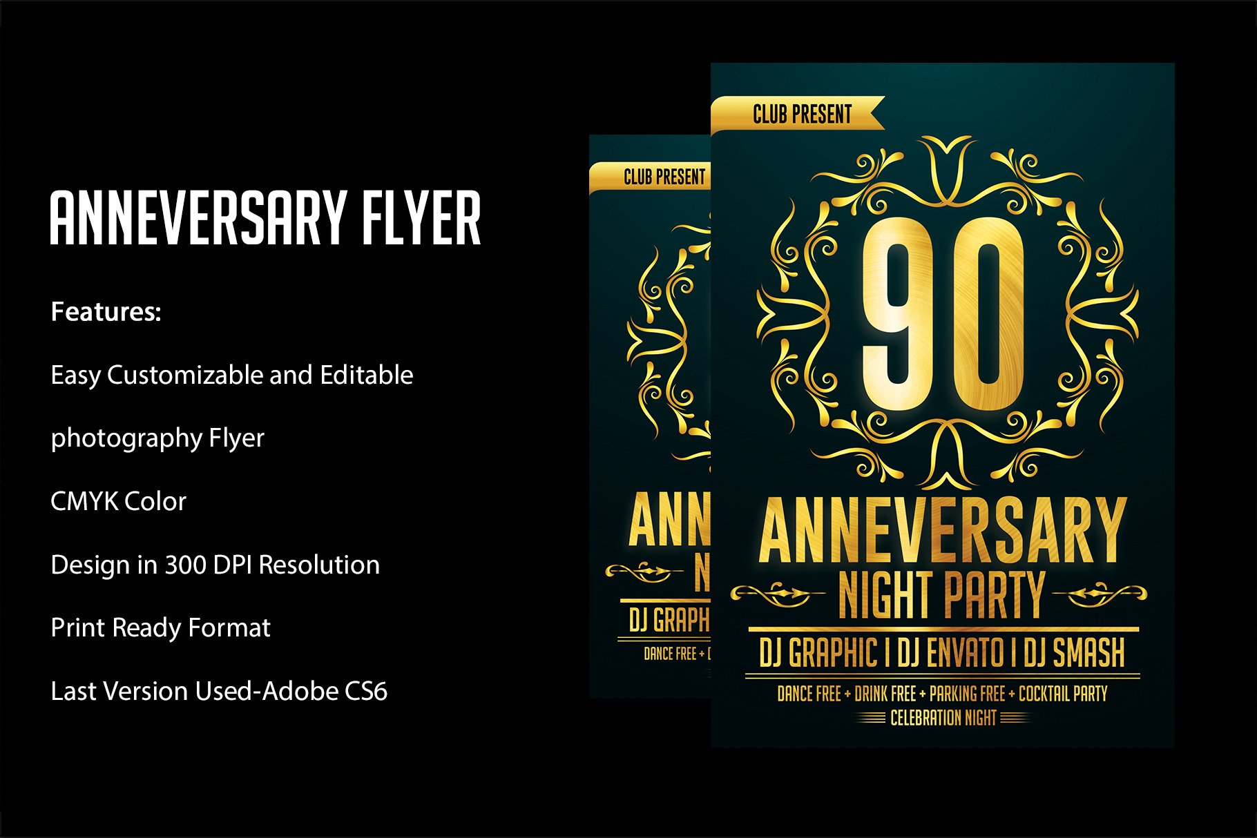 business anniversary flyer template free download photoshop