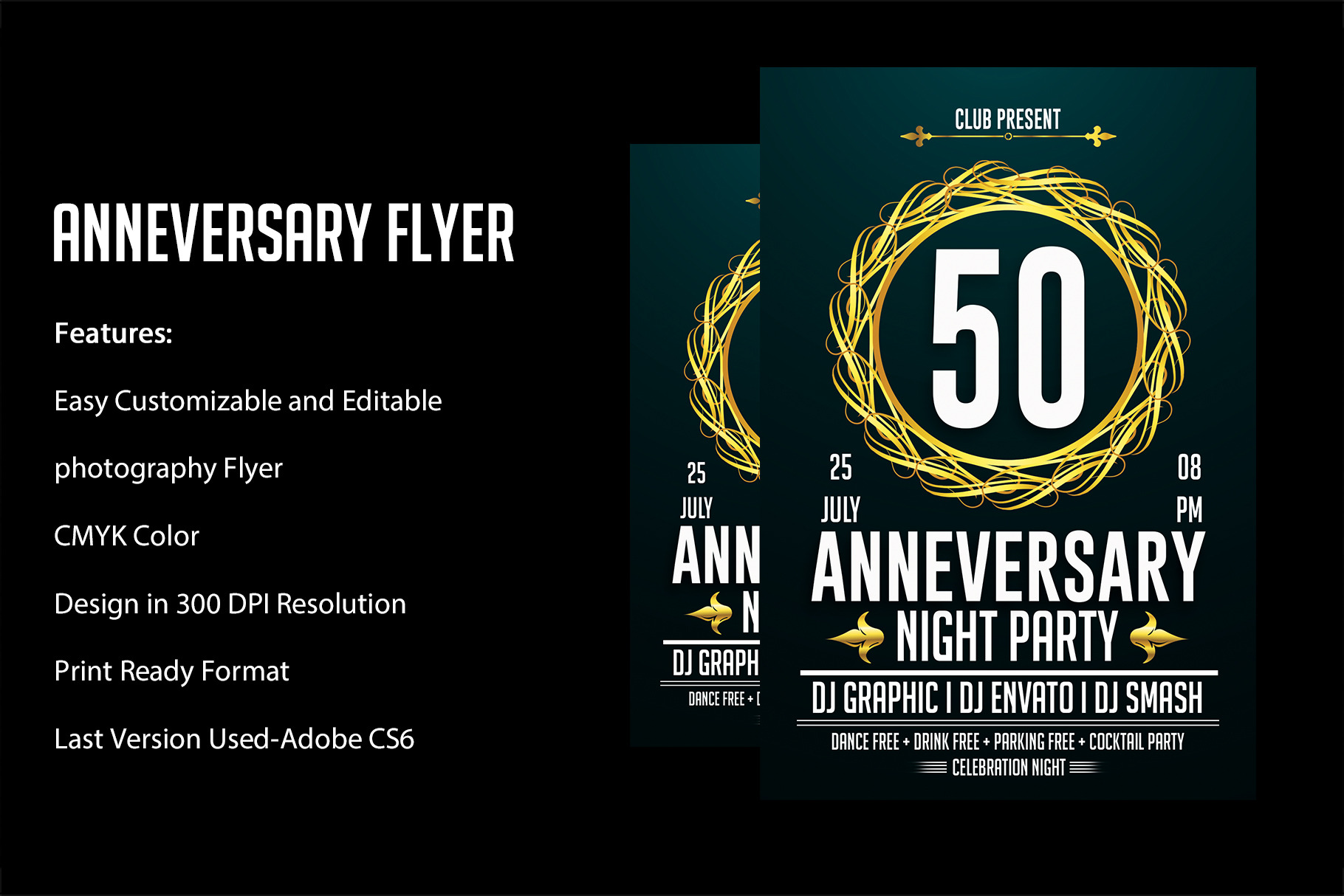 business anniversary flyer template free download photoshop