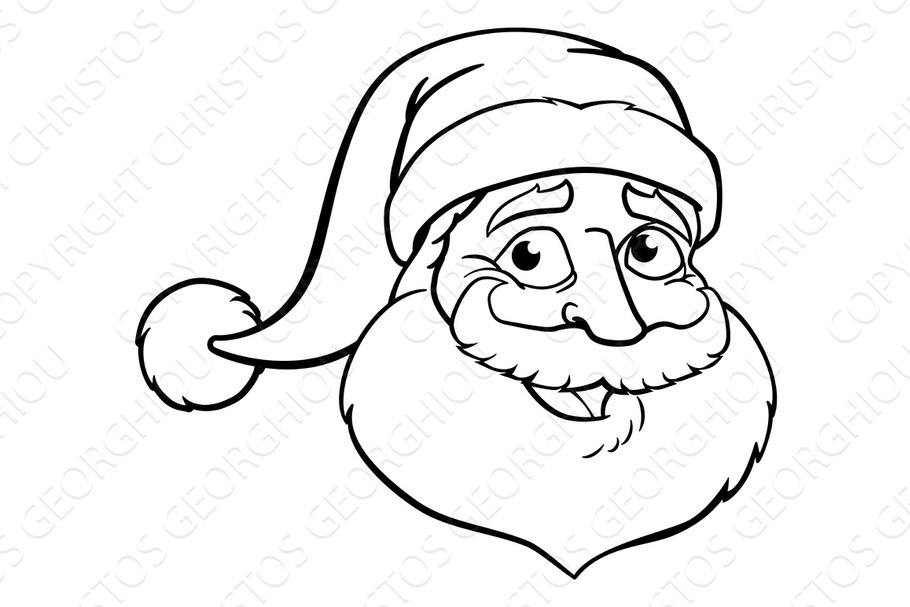 Christmas Santa Claus Cartoon | Pre-Designed Illustrator Graphics