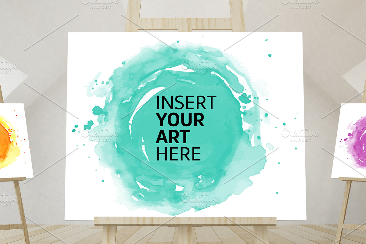 Download EASEL, CABALLETE, MOCKUP, PSD, JPG | Creative Photoshop Templates ~ Creative Market