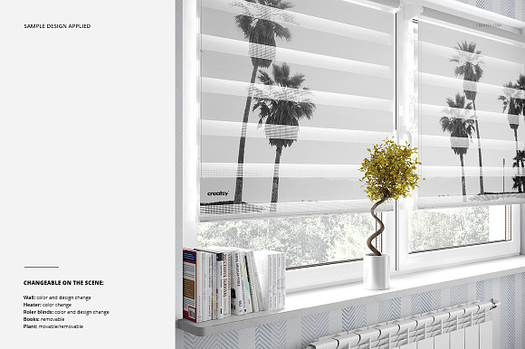 Download Roller Blind Mockup Set Creative Photoshop Templates Creative Market