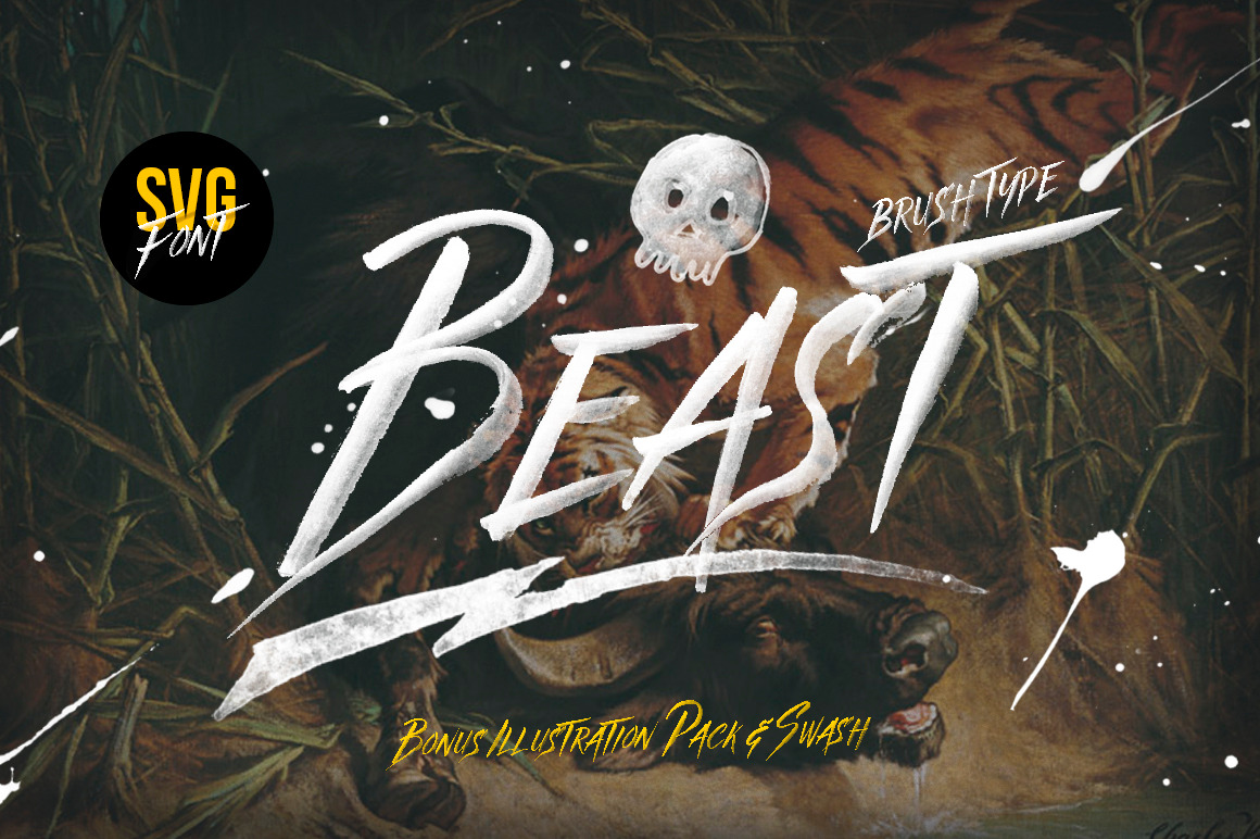 Download Beast SVG font & Graphics Pack | Stunning Display Fonts ~ Creative Market