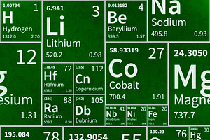 Colorful periodic table of elements. | Pre-Designed Vector Graphics ...