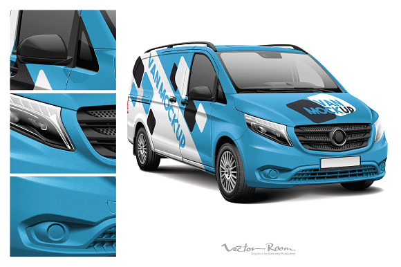 Download European Light Commercial Van Mockup Creative Illustrator Templates Creative Market