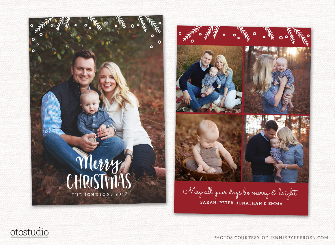 Christmas Card Template CC148 | Card Templates ~ Creative Market