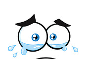 Crying Cartoon Funny Face | Illustrator Graphics ~ Creative Market