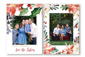 Holiday Card template - Christmas | Creative Photoshop Templates ~ Creative Market