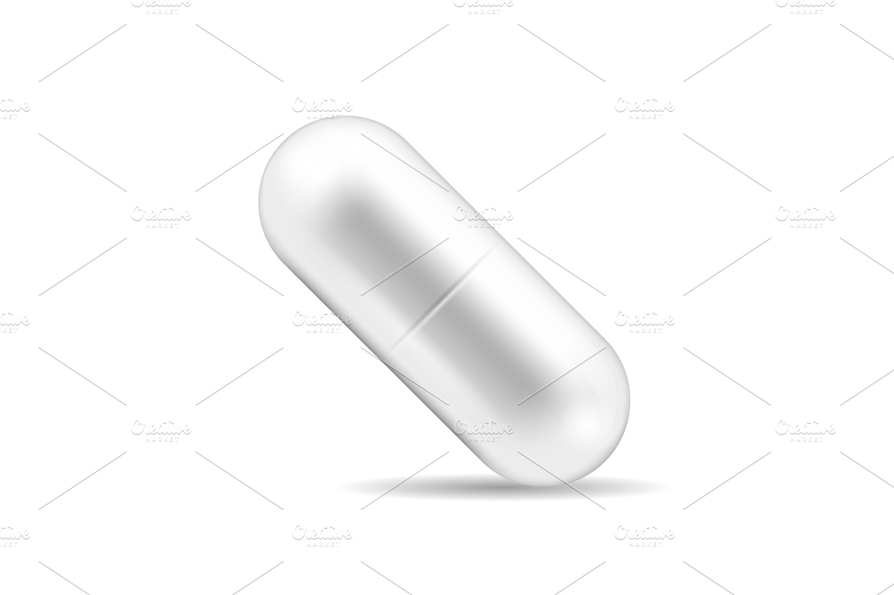 Realistic pill or tablet in capsule form. | Graphic Objects ~ Creative ...