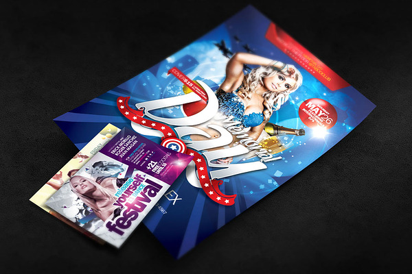 Download A3, Horizontal Poster Mockup 02 | Creative Photoshop Templates ~ Creative Market