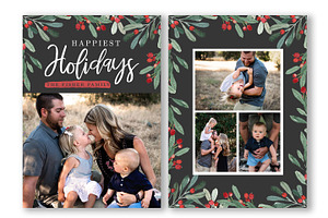 Christmas Card Template | Creative Photoshop Templates ~ Creative Market