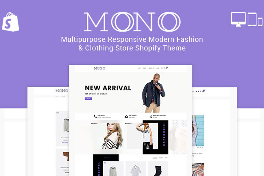 Mono - Clothing Store Shopify Theme | Shopify Themes ~ Creative Market