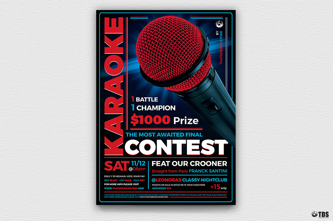 Karaoke Flyer Template V4 | Creative Photoshop Templates ~ Creative Market