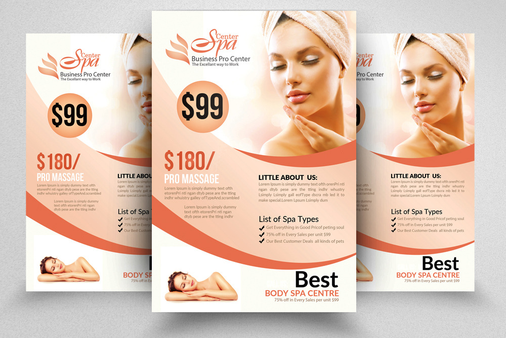 Beauty Spa Flyer | Creative Photoshop Templates ~ Creative Market