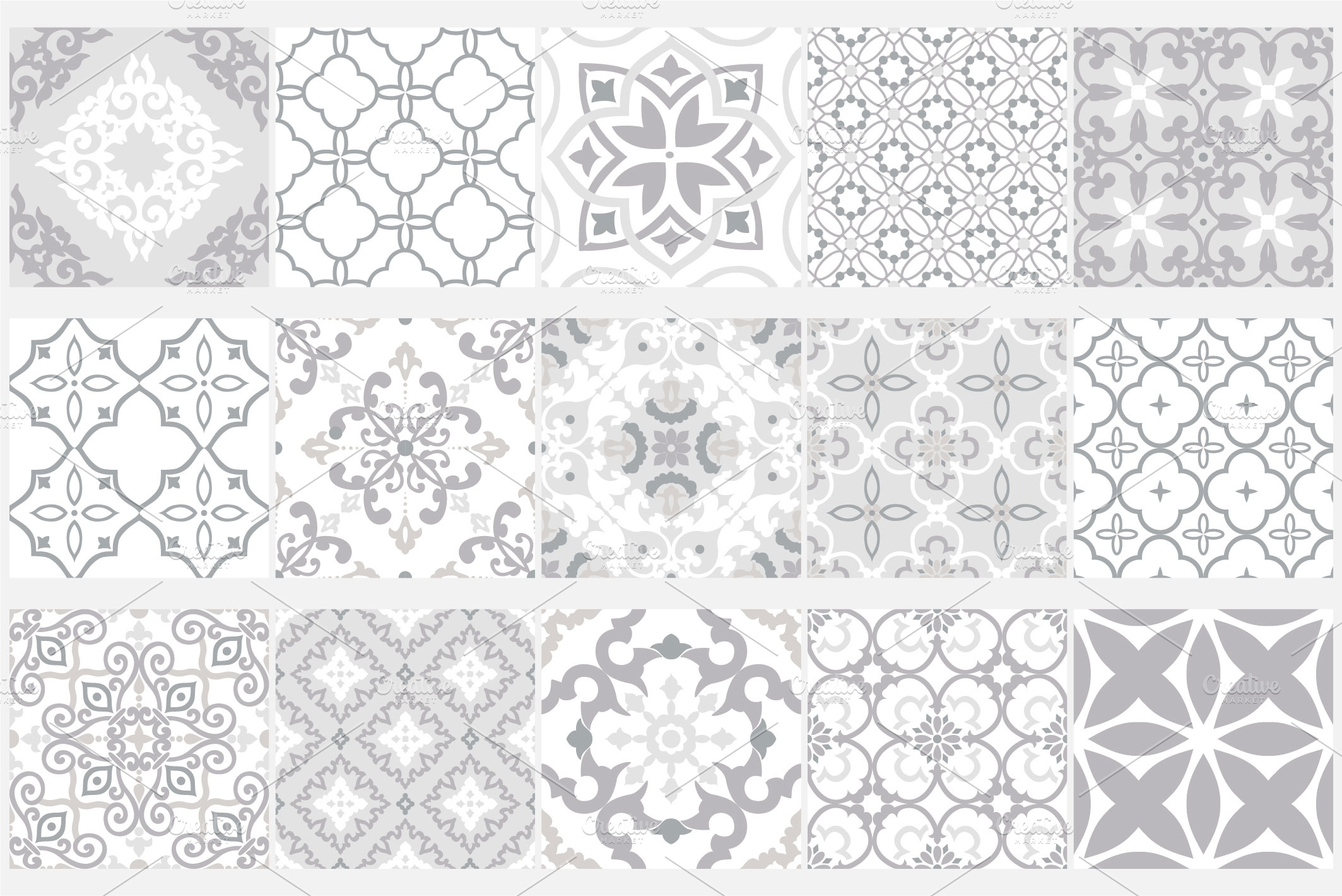 Tile seamless vector patterns | Graphic Patterns ~ Creative Market