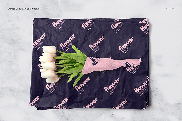 Flower Wrapping Paper Mockup - Free Vectors & PSDs to Download