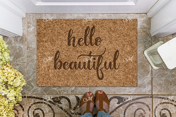 Download Hello Doormat Mock Up Psd Jpg Creative Photoshop Templates Creative Market