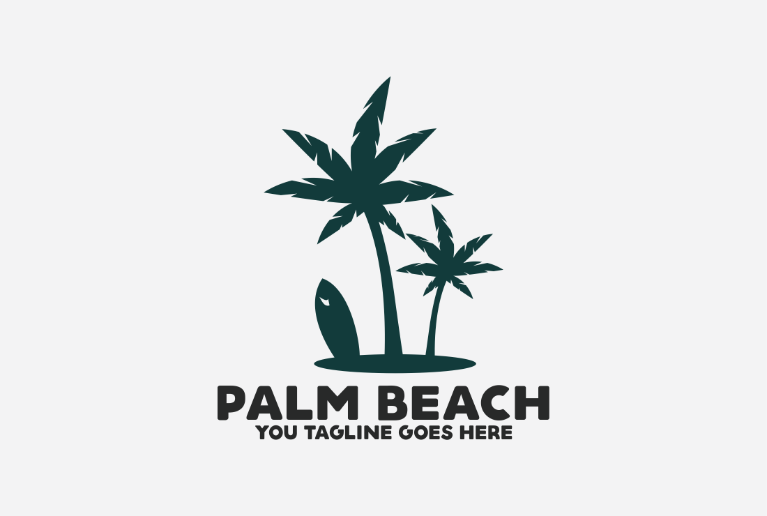 Palm Beach Logo | Illustrator Templates ~ Creative Market