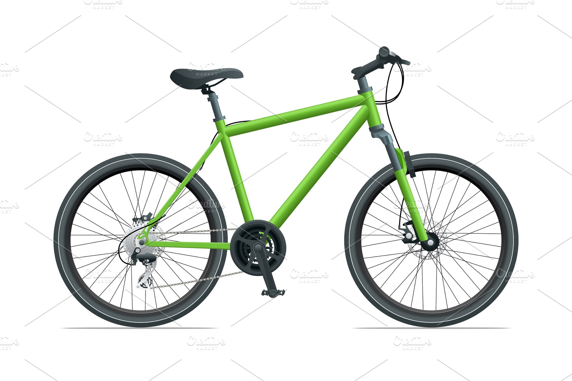 Mountain Bike or Urban Bike isolated on white background vector